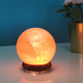 Lampe en cristal de sel de l'Himalaya (USB LED), SHPERE - ZEN'Arôme