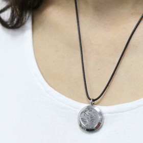 Collier d'Aromathérapie en inox, SOLI ROSE - ZEN'Arôme