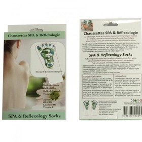 Chaussettes SPA de réflexologie adoucissants, 95% Coton, 5% élasthane - 1 paire