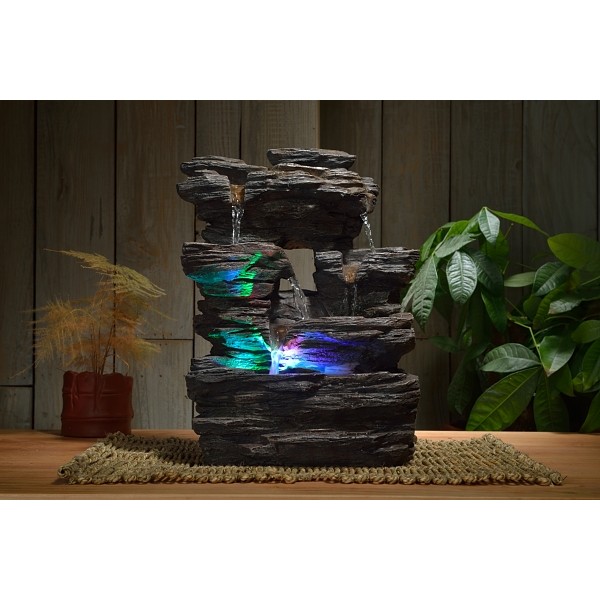Fontaine à eau - Nature "Pietra" (avec éclairageLED) - Zen'Light