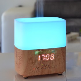 Diffuseur d'huiles essentielles ultrasonique, avec Réveil et Bluetooth - TEMPO - ZEN'Arôme