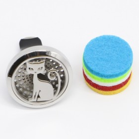 Clip'Arôme - Diffuseur d'huiles essentielles pour voiture - Chat - ZEN'Arôme