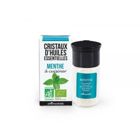 Cristaux d'huiles essentielles BIO à cuisiner, Menthe - 10g - Aromandise