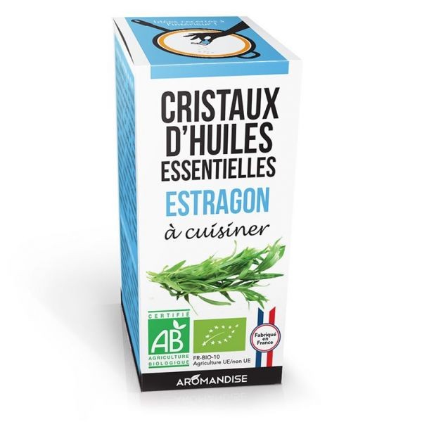 Cristaux d'huiles essentielles BIO à cuisiner, Estragon - 10g - Aromandise