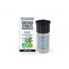 Cristaux d'huiles essentielles BIO à cuisiner, Sauge - 10g - Aromandise