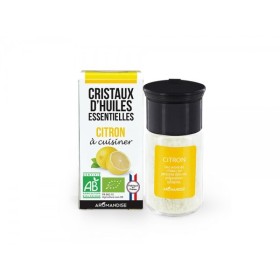 Cristaux d'huiles essentielles BIO à cuisiner, Citron - 10g - Aromandise