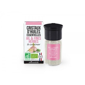 Cristaux d'huiles essentielles BIO à cuisiner, Ails et fines herbes - 10g - Aromandise