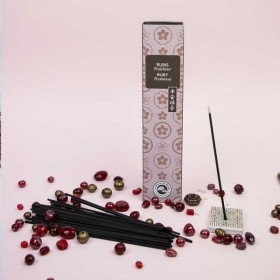 Encens précieux KARIN du Japon, Rubis "sans fumée" (porte encens inclus) - 40x 30min. - Les Encens du monde