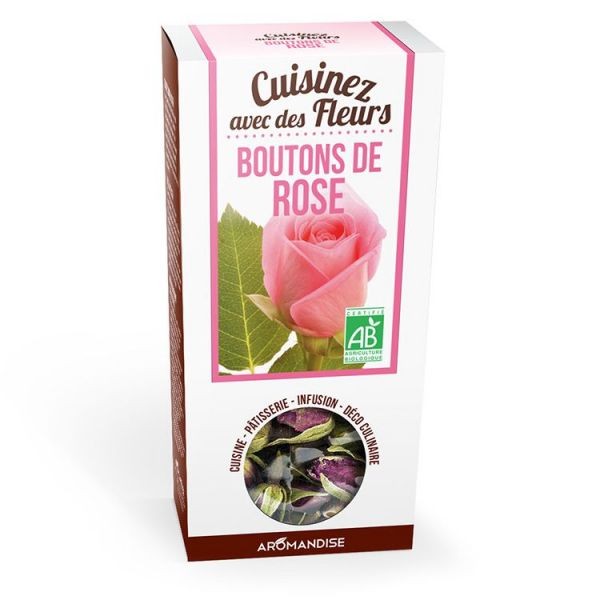 Fleurs à croquer BIO, Bouton de Rose - 30g - Aromandise