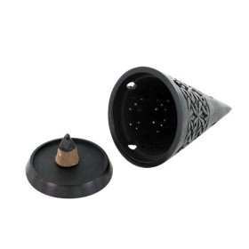 Porte-encens en pierre "Ikône" noir - Les encens du monde