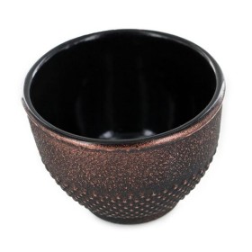 Tasse en fonte émaillée, Noire et dorée - 0,15 litre - Aromandise