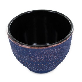 Tasse en fonte émaillée, Blue et dorée - 0,15 litre - Aromandise
