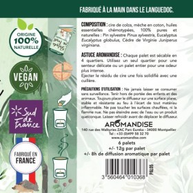 Palets fondants aux huiles essentielles, Balade en forêt - 6 palets (4 utilisations par palets) - Aromandise