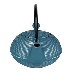 Théière en fonte, ASAGAO bleue, avec filtre inox - 0,8 litre - Aromandise