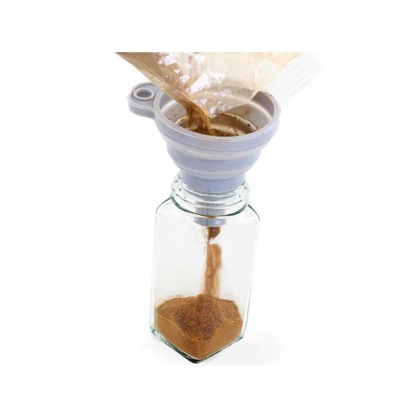Flacon à épices avec poudreur, en verre et aluminium, Cellocompost - 120ml - Aromandise