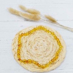 Collier bébé en Ambre, soulage les maux de dents et apaise - HONEY - 32cm - Irréversible Bijoux