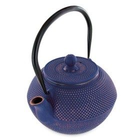 Théière en fonte, SONG bleue bronze, avec filtre inox - 1,2 litre - Aromandise