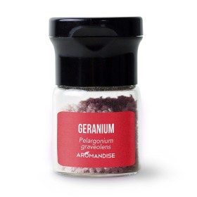 Cristaux d'huiles essentielles BIO à cuisiner, Géranium bourbon - 10g - Aromandise