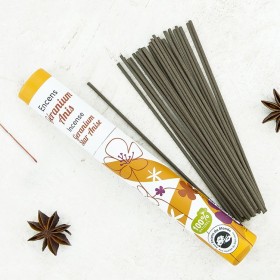 Encens végétal Japonais, Herbosense, 100% naturel -  Géranium rosat, Anis  - 30pces - Les Encens du Monde