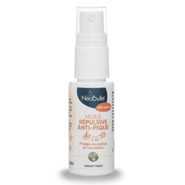 Huile répulsive Bébé Anti-pique BIO, contre les moustiques, dès 3 mois - 20ml - Néobulle