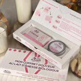Coffret de soin douceur BIO au lait d'ânesse des Açores -  2 pces - Oléanat