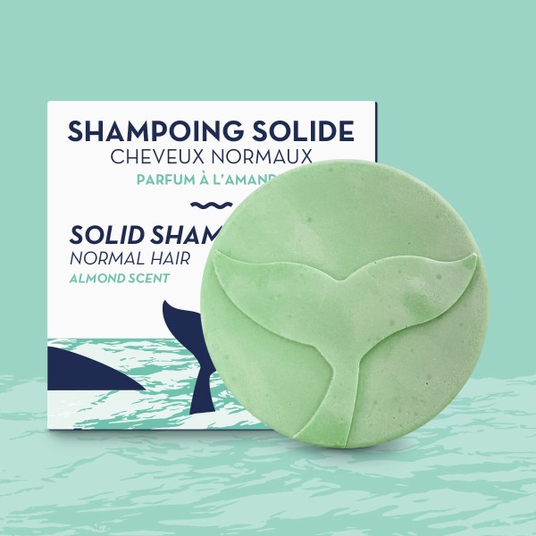 Shampoing Solide pour cheveux normaux, Parfum à l'amande - 85g - The Green Emporium