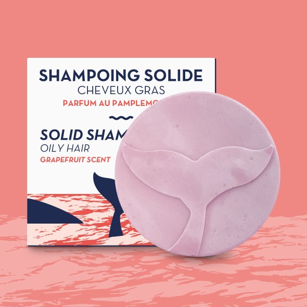 Shampoing Solide pour cheveux gras, Parfum au pamplemousse - 85g - The Green Emporium