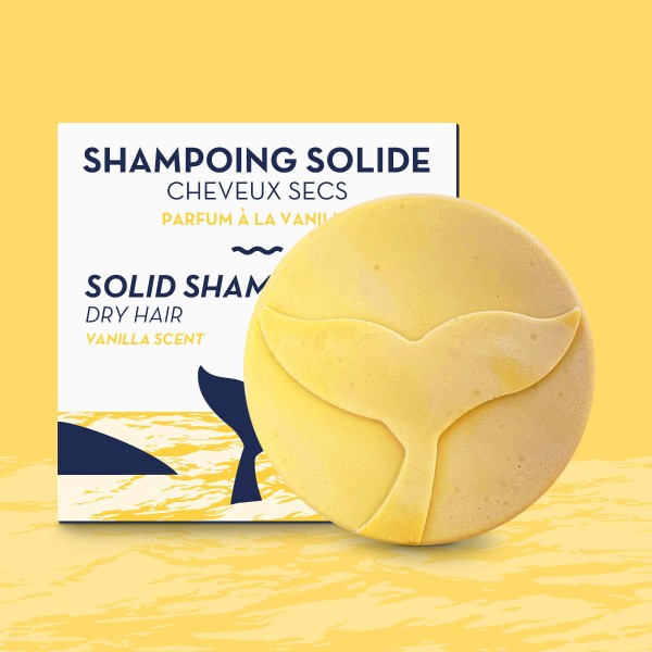 Shampoing Solide pour cheveux secs, Parfum à la vanille - 85g - The Green Emporium