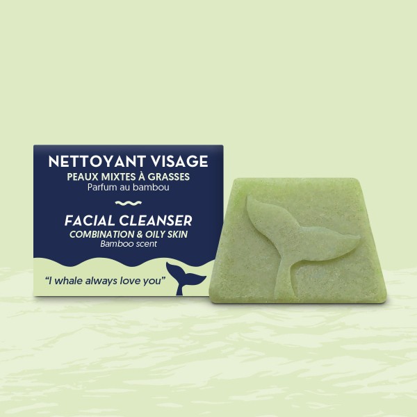 Nettoyant visage Solide, Peaux mixtes à grasses, Parfum au bambou - 30ml - The Green Emporium