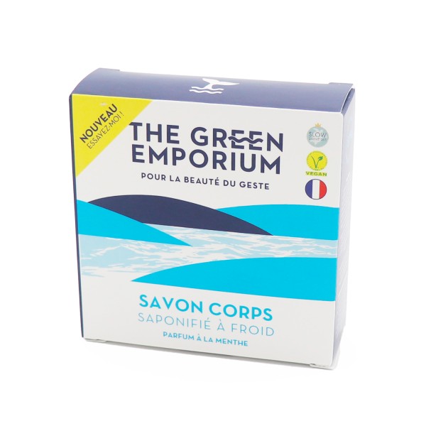 Savon corps, saponifié à froid, Parfum à la menthe - 100g - The Green Emporium