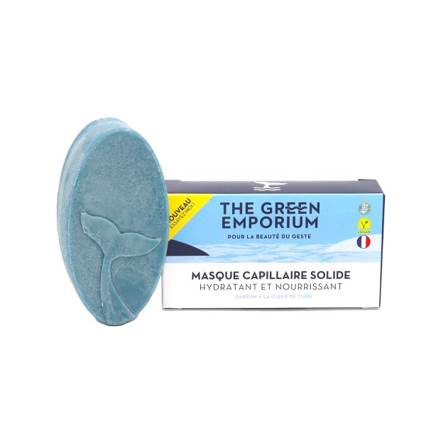 Masque capillaire solide, hyratant & nourrissant, Parfum fleur de tiaré - 85ml - The Green Emporium