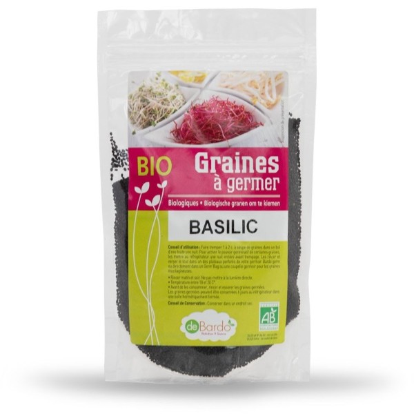 Graines à germer BIO de Basilic - 100g - De Bardo