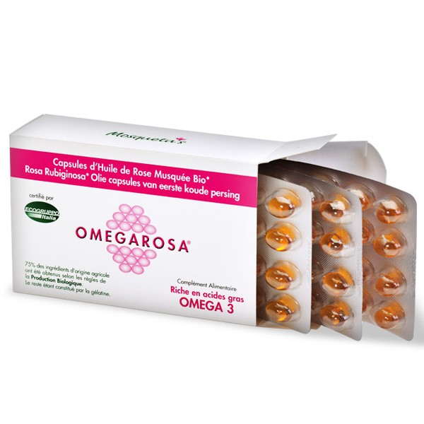 Omegarosa, Capsules d’huile de Rose Musquée BIO - 90 capsules - Mosqueta's