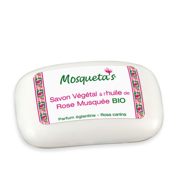 Savon végétal doux à l'huile de Rose Musquée BIO - 125g - Mosqueta's