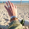 Bracelet en pierre naturelle pour adultes - Ambre multicolore - 19cm - Irréversible Bijoux