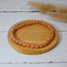 Bracelet en pierre naturelle pour adultes - Pierre de soleil - 19cm - Irréversible Bijoux