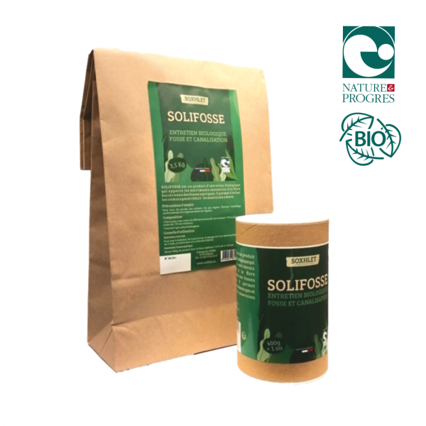 Activateur de fosse septique biologique, SOLIFOSSE nutriment biologique - 3kg - Soxhlet