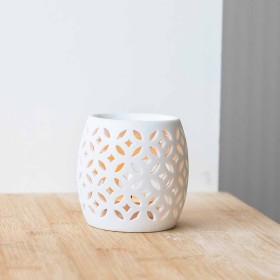 Diffuseur à bougie photophore en porcelaine, LUCIOLE - Les encens du monde