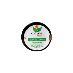 Dentifrice naturel artisanal suisse, en poudre - Menthe poivrée - 70g à 1000g (en recharge) - CureNat