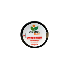 Dentifrice naturel artisanal suisse, en poudre - Mandarine - 70g à 1000g (en recharge) - CureNat
