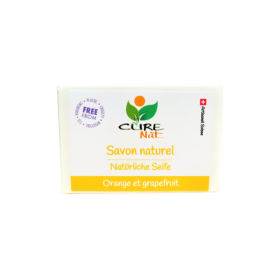 Savon artisanal et 100% naturel Suisse,  Orange et Grapefruit - 95g - Curenat