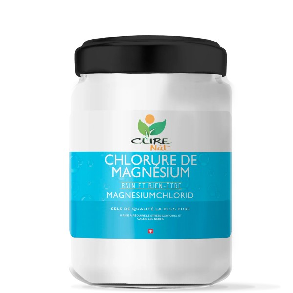 Flocon de Chlorure de Magnesium - Pot de 250g en verre ou jusqu'à 5kg (recharge) - Curenat
