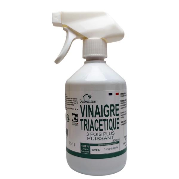 Vinaigre Triacétique Bio: nettoyant écologique puissant et polyvalent - 500ml - 3abeilles